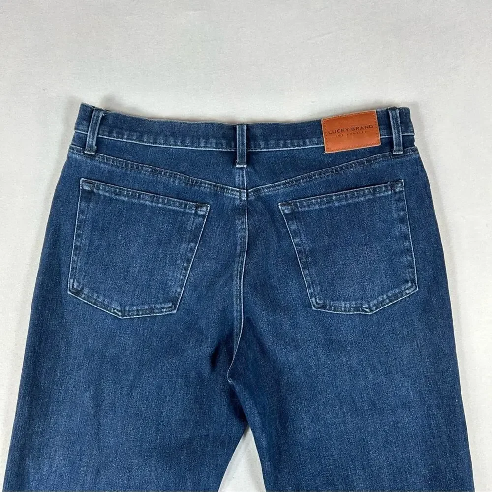 LUCKY BRAND Boyfriend Ankle Crop Women’s 12 31 Raw Hem Relaxed Fit High Rise
